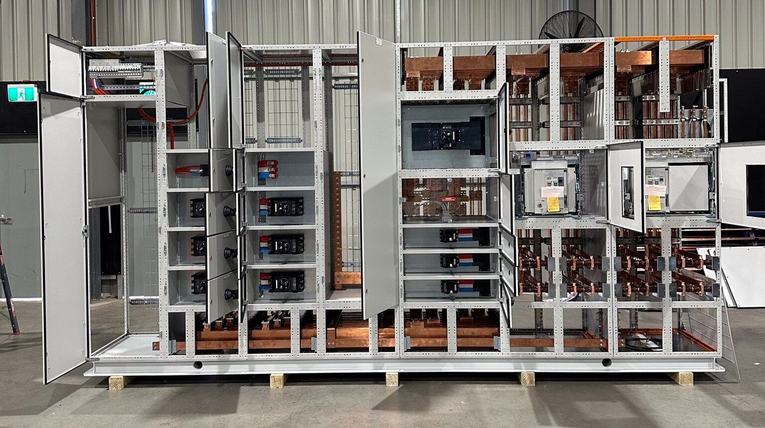 Main switchboard under construction at the I2R facility in Griffith
